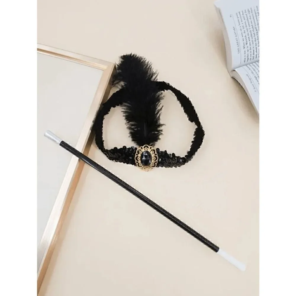 5PCS 1920s Accessories Flapper Great Gatsby Vintage Retro Costume Set NEW